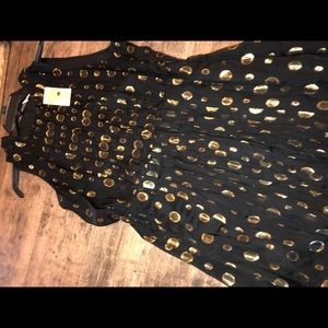 Black and gold dress